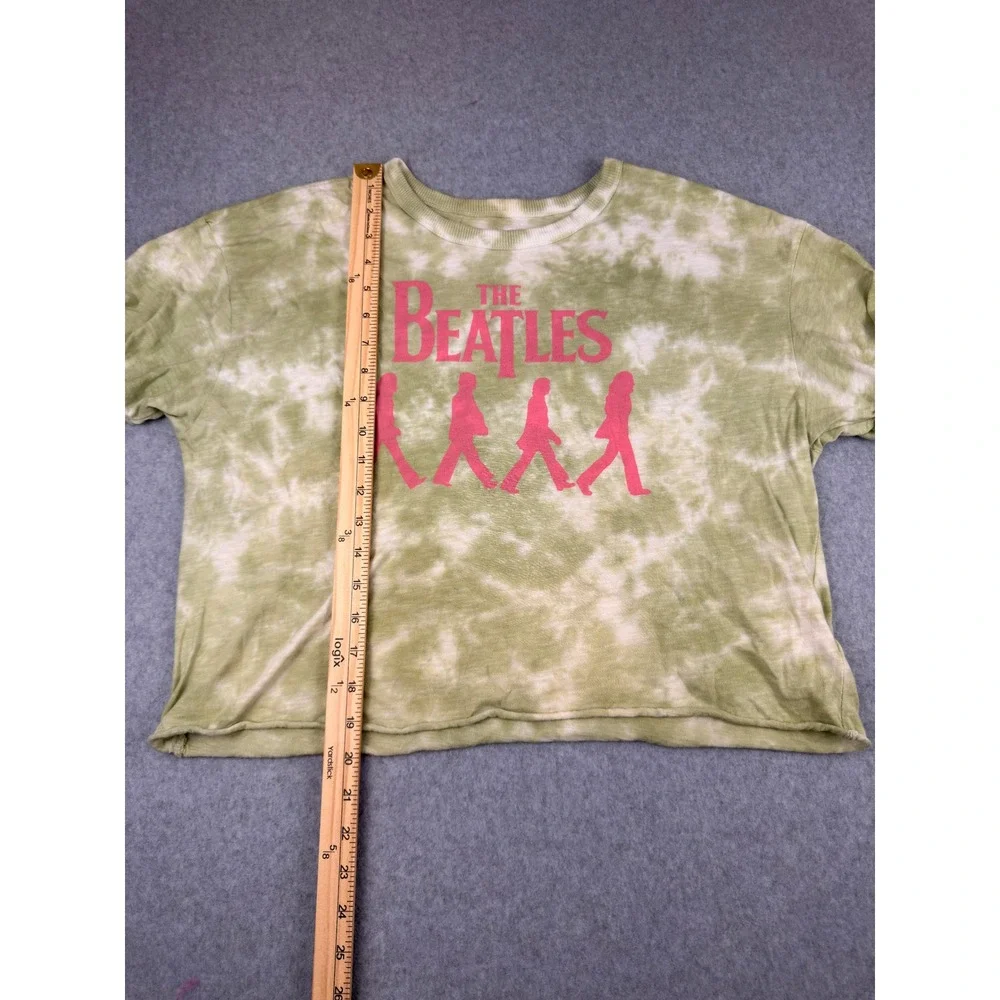 American Eagle Tailgate The Beatles Abbey Road Tie Dye Crop Graphic Tee Medium